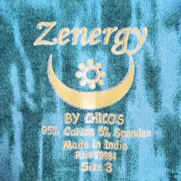 Zenergy by Chicos tye dye ss tee shirt women's 3 EUC. - Picture 2 of 3
